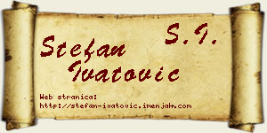 Stefan Ivatović vizit kartica